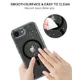 thumbnail image 3 of YINLAI iPhone 16e Case 6.1",Magentic Surround Protection Case,Transparent Sparkle TPU Shockproof Case for iPhone 16e,Black, 3 of 8
