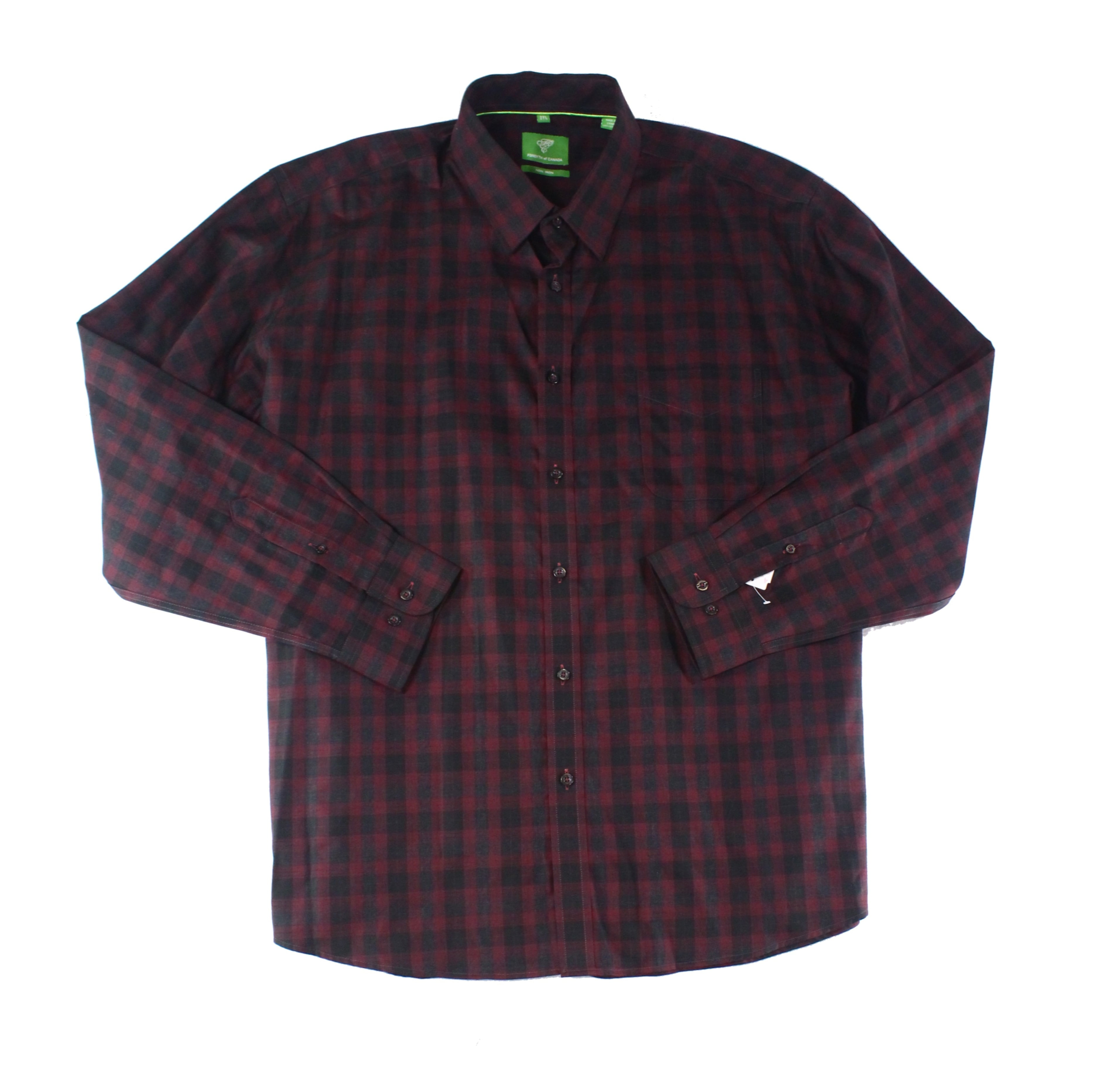 Forsyth of Canada Mens Shirt Button Down Plaid Classic Fit XL