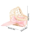 thumbnail image 3 of Flower Basket Wicker Basket Rattan Cradle Mini Woven Flower Candy Doll Centerpiece for Party Favors Rustic Decor, 3 of 6