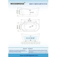 thumbnail image 3 of WOODBRIDGE 59" Freestanding Bathtub Contemporary Soaking Tub BTA1516-C, 3 of 6