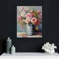 thumbnail image 4 of GOSMITH Floral Canvas Wall Art Pink Rose Bathroom Kitchen Wall Decor Rustic Farmhouse Flower Bouquet Pictures Vintage Watercolor Botanical Abstract Artwork Dining Room Home Decorations, 4 of 4