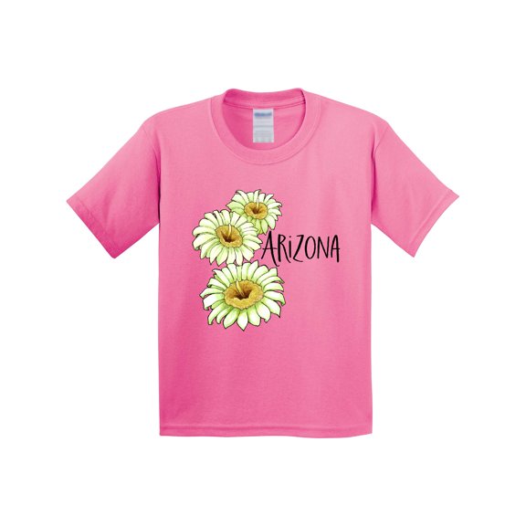 Inktastic Arizona Saguaro Cactus Flowers Youth T-Shirt
