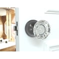 thumbnail image 6 of Passage Diamond Round Brilliant Crystal Door Knobs Dark Grey Round Rosette, 6 of 7