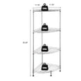 SamyoHome 4-Tier Corner Storage Rack, Adjustable Bathroom Steel ...