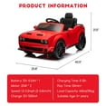 thumbnail image 2 of CazToi 12V 2WD Battery Powered Kids Ride On Car Licensed Dodge Challenger Electric Car for Boys Girls 3+ Red, 2 of 6