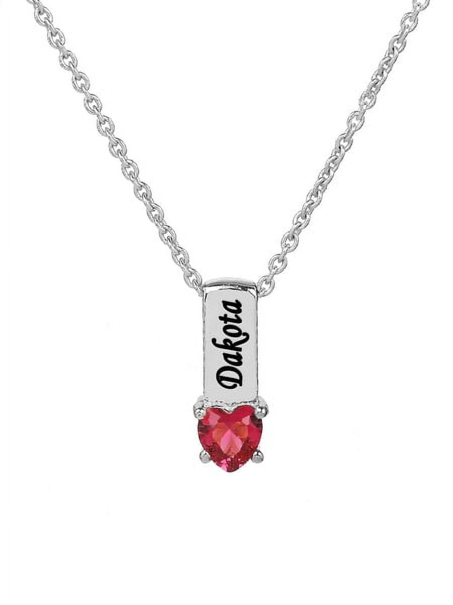 Personalized Family Charm Pendant with Up to 6 Heart-Shaped Birthstones