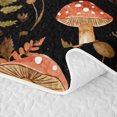 thumbnail image 5 of Homewish Watercolor Mushrooms Quilt King,Wild Flowers King Coverlet Set,Black,Black Reversible,3 Pieces, 5 of 7