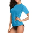 thumbnail image 6 of Charmo Womens Shorts Sleeve Swim Shirts UPF 50+ Sun Protection Rashiguard Hiking Runing Shirt Tops, 6 of 6