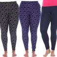thumbnail image 1 of White Mark Leggings Mignons Extensibles Doux pour Femmes Lot de 3, 1 of 2