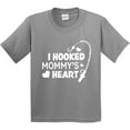 thumbnail image 3 of Inktastic I Hooked Mommy's Heart with Fishing Rod Youth T-Shirt, 3 of 5