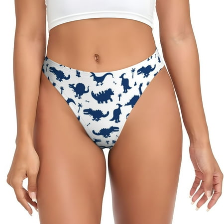 Sigee Cute Cartoon Dinosaur for Women s G-String Panty  Low Rise  Soft Lace Perfect for Everyday Wear or Special Occasions-Large