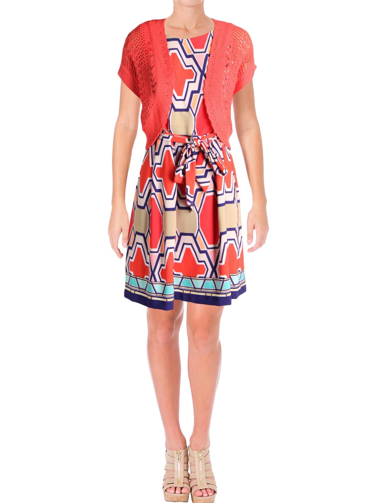 sleeveless dress with cardigan