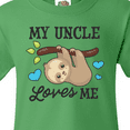 thumbnail image 4 of Inktastic My Uncle Loves Me with Sloth and Hearts Youth T-Shirt, 4 of 5