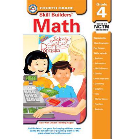 Pre-Owned Math, Grade 4 (Skill Builders™) (Paperback) 1932210032 9781932210033