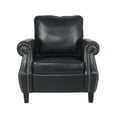 thumbnail image 2 of Christopher Knight Home Dowd  Faux Leather Club Chair with Nailhead Trim by  Midnight Black/ Dark Brown, 2 of 5