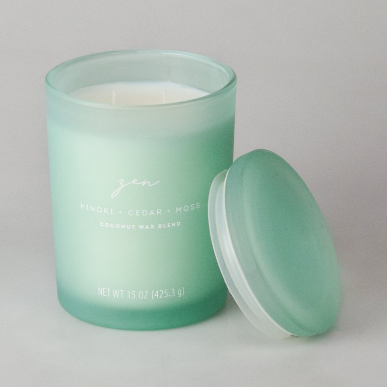 candle✣candle Allswell Zen 15oz 2-Wick Scented Spa Candle - Hinoki Cedar