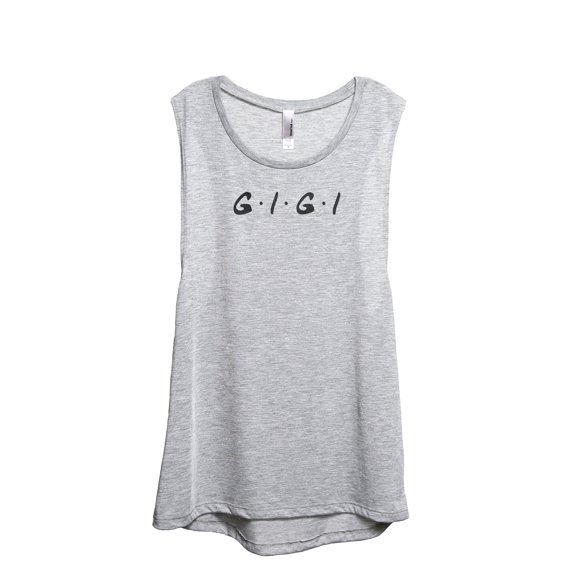 Gigi Friends Women's Fashion Sleeveless Muscle Workout Yoga Tank Top Sport Grey Medium