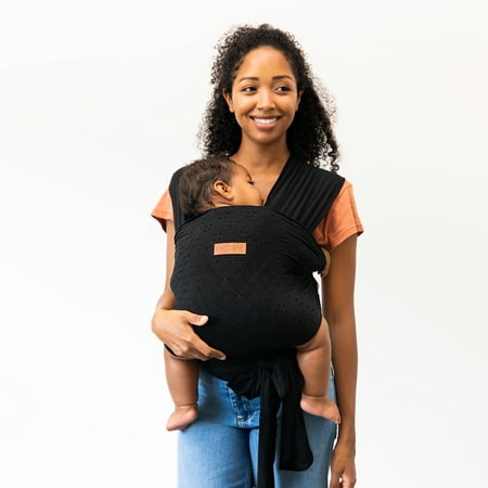 Moby Petunia Picklebottom X Moby Wrap Easy-Wrap Baby Carrier - Black Eyelet