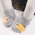 thumbnail image 2 of Otqutp Autumn Boots for Toddler Baby Girls and Boys Warm Shoes Soft Booties Comfortable Boots Toddler Fashion Fish Pattern Print Shoes(Grey,0-6 Months), 2 of 9