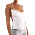 thumbnail image 1 of Fortune Women Vest Summer Halterneck Backless Tops Sleeveless Lacing Camisole, 1 of 7