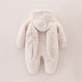 thumbnail image 2 of REDARER Winter Warm Teddy Baby Bodysuit with Hood Long Ears Bunny Jumpsuit Outfit for Girls and Boys Romper,Size:6-12 Months, 2 of 3