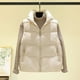 thumbnail image 5 of Chaqueta larga de invierno sin mangas con bolsillos para mujer, de algodón y plumón, 5 of 5