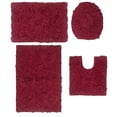 thumbnail image 3 of Home Weavers Modesto Collection 100% Cotton Tufted Bath Rugs, Extra Soft and Absorbent Bath Rugs, Non-Slip Bath Mats, Machine Washable, Bathroom Bath Mats, 4 Piece Set with Toilet Lid Cover, Red, 3 of 5