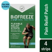 Biofreeze Pain Relief Flexible Relief Strips, 4 Pack