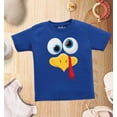 thumbnail image 4 of Shop4Ever Silly  Eye Turkey Face Thanksgiving Toddler's Cotton T-Shirt 5T/6T Royal Blue, 4 of 6