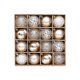 thumbnail image 1 of Elegant Set Of 16 Champagne Gold White Christmas Bauble Balls Ornaments, 1 of 5