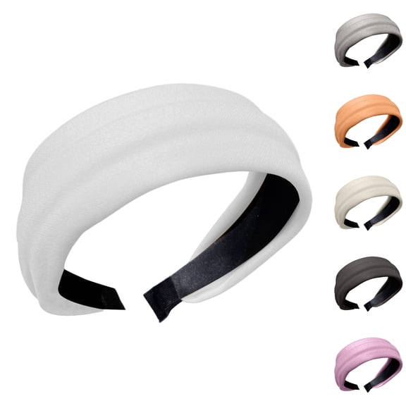 Only Moment Headbands for Women Hair Bands for Women's Hair Cloth Fashion Accessories for Slicked Back Styles - Comfortable Wavy Headbands | Ideal Gifts for Women Beige,One Size