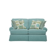 American Furniture Classics Model 8-020-S275A Coastal Aqua Series Loveseat with Four Accent Pillows