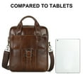 thumbnail image 4 of Leather Messenger Bag for Men, Man Purse Crossbody Bags for Work Business Fashion Business Multi-Functional Large Capacity Handbag - Brown, 4 of 7