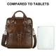 thumbnail image 4 of Bolso de mensajero de cuero para hombre, bolso bandolera para hombre, para el trabajo, negocios, moda, bolso de mano multifuncional de gran capacidad, 4 of 8