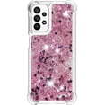 thumbnail image 2 of Compatible with Samsung Galaxy A23 5G Case Glitter Liquid Cute Clear Phone Case Floating Quicksand Shockproof Protective Bumper Silicone Soft TPU Case for Samsung Galaxy A23 5G Love Rose YB, 2 of 13