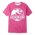 thumbnail image 4 of FAOWME Kids Girls Boys T Shirt Graphic Letter Print Short Sleeve Round Neck Comfortable Breathable Top For Daily Wear And Play,Pink,14-15 Years, 4 of 4