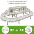 thumbnail image 3 of Aboxoo 27.6" x 24.6" x 24.6" 3-Tier White Steel Plant Display Rack with Spacious Storage Space, 3 of 8