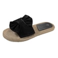 thumbnail image 1 of IUJSOY Womens Flat Sandals Braides Summer Dressy Fashion Flower Open Toe Beach Vacation Slides, 1 of 7