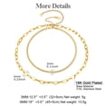 thumbnail image 7 of Silvora Layered Chain Necklaces for Women 14K Gold Plated Elegant Herringbone Paperclip Choker Necklace Stainless Steel Flat Snake Chain Jewelry Gifts for Granddaughter Birthday Mother's Day, 7 of 7