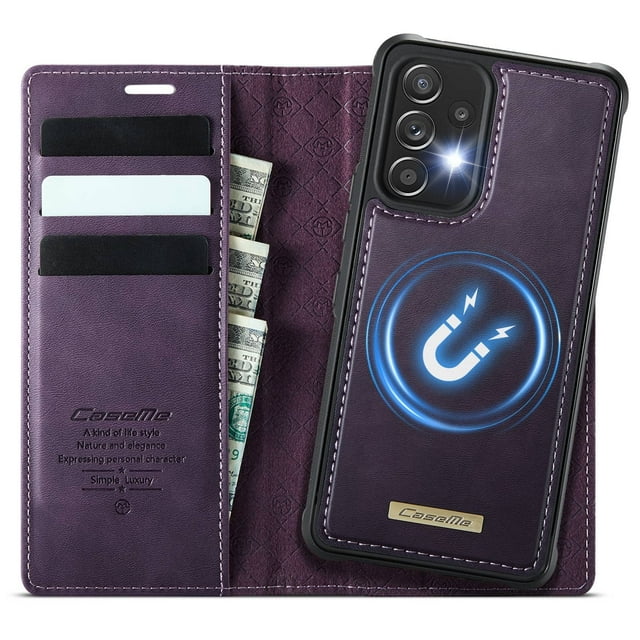 Funda Billetera Desmontable Magnética 2 en 1 para Samsung Galaxy A53 5G con Tarjetero para Mujer y Hombre,Cuero PU Retro 【Bloqueo RFID】 Funda con soporte a prueba de golpes