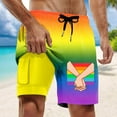 thumbnail image 2 of WILLBEST Bottom Men Swim Trunks with Compresssion Liner Inseam Board Shorts Bathing Suit with Pockets, 2 of 5