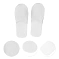 thumbnail image 3 of Unique Bargains 1 Pair Disposable Slippers Foldable Non-woven Hotel Slippers White, 3 of 5