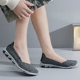 thumbnail image 2 of Dakaela Flats Shoes Women Round Toe Slip on Ballet Loafers Mesh Knit Ladies Casual Walking Sneakers, 2 of 6