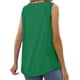 thumbnail image 2 of Camisa Plisada de Encaje Sin Mangas, Blusa de Verano, Túnica Verde Oscuro XXXL, 2 of 4