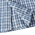 thumbnail image 6 of Mens Plaid Shirt Short Sleeve Button Down Cotton Blend Dress Shirt Loose Wrinkle Free Casual Business Summer Gingham Shirts with Chest Pocket Size 3XL Dark Blue, 6 of 8