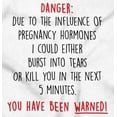 thumbnail image 2 of Danger Warning Expecting Hormones Women's Maternity T Shirt Tee Brisco Brands M, 2 of 7