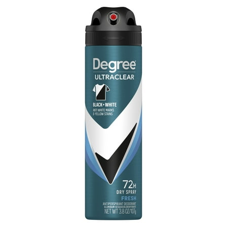 Degree Ultra Clear Long Lasting Antiperspirant Deodorant Dry Spray, Fresh, 3.8 oz