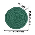 thumbnail image 3 of Ikohbadg Woven Round Non-Slip Cotton Placemats, 6pcs Thermal Insulation Table Coasters with Storage Holder, Durable Kitchen Trivets, Easy to Clean Hot Pads for Dining Table, 3 of 6