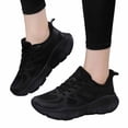 thumbnail image 5 of CHENge Platform Sneakers Casual Lightweight Adjustable Straps Cycling Outdoor Sports Walking Shoes Women(Black,9), 5 of 7