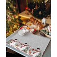 thumbnail image 2 of Christmas Placemats Set of 6 Winter Snowman Xmas Tree Deer Snowflakes Grey Heat Insulation Washable Place Mats, Rustic Non-Slip Table Mats for Dining Table Party Kitchen Decor,13x19 Inch, 2 of 4
